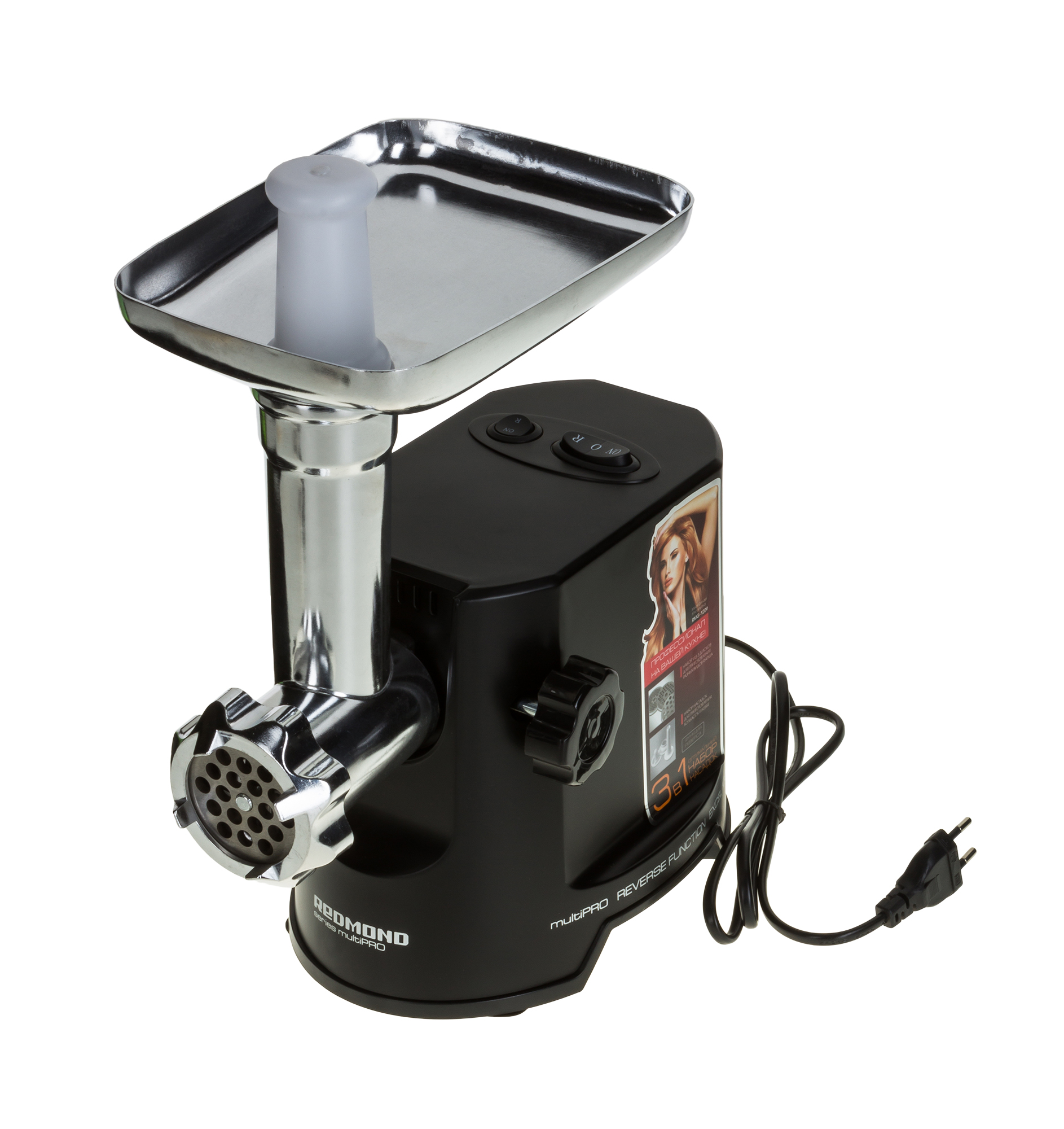 

Электромясорубка Redmond RMG-1209 Black, RMG-1209