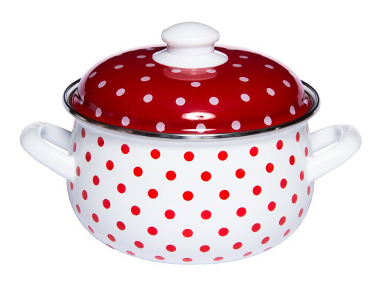 

Кастрюля INTEROS 3,1 л белый, кастрюля Горошек 3,1л