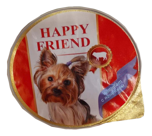 Консервы для собак HAPPY FRIEND, ягненок, 125г