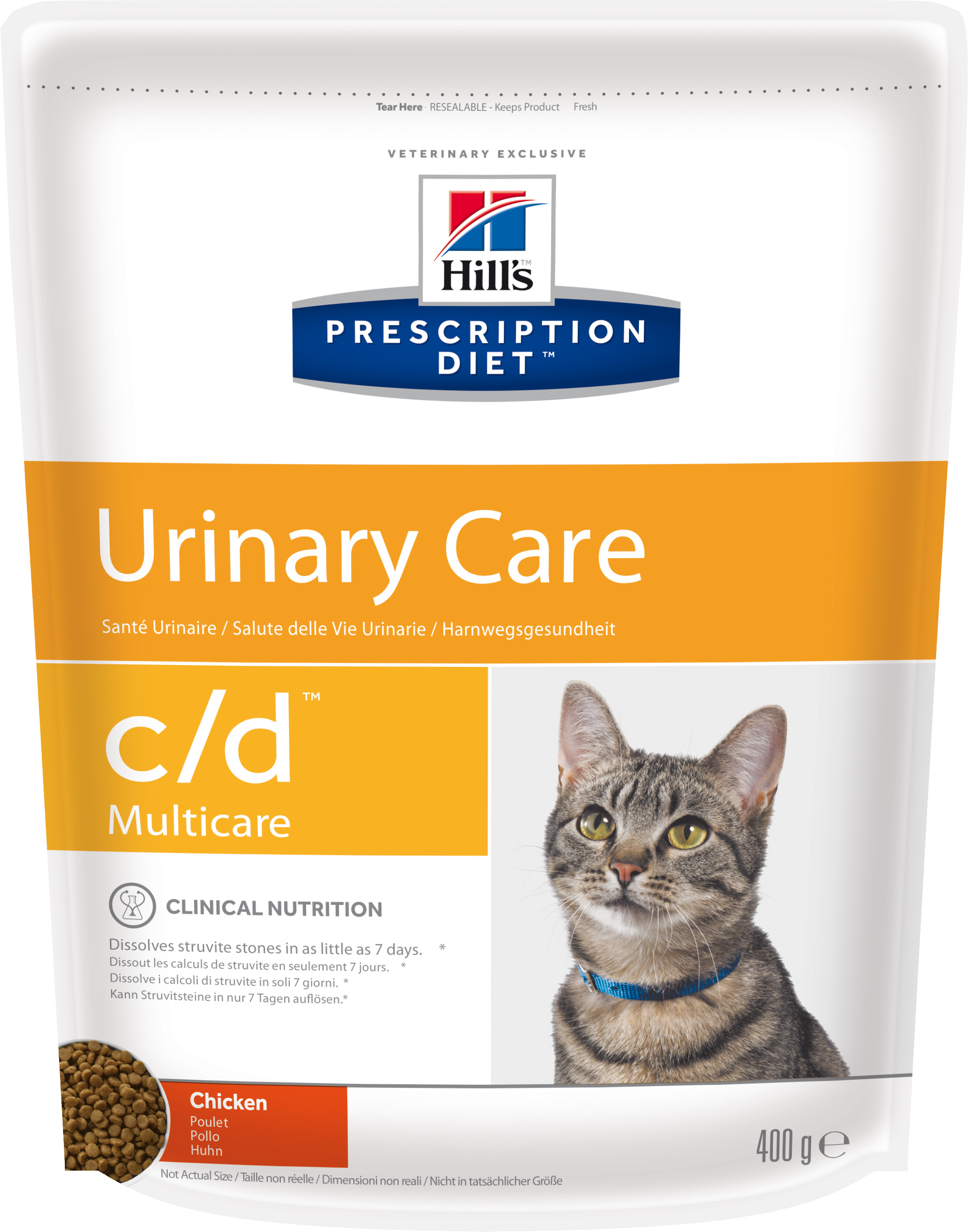 фото Сухой корм для кошек hill's prescription diet urinary care, профилактика мкб, курица,0,4кг