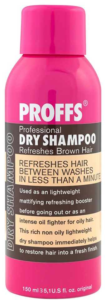 фото Сухой шампунь proffs dry shampoo refreshes brown hair 150 мл