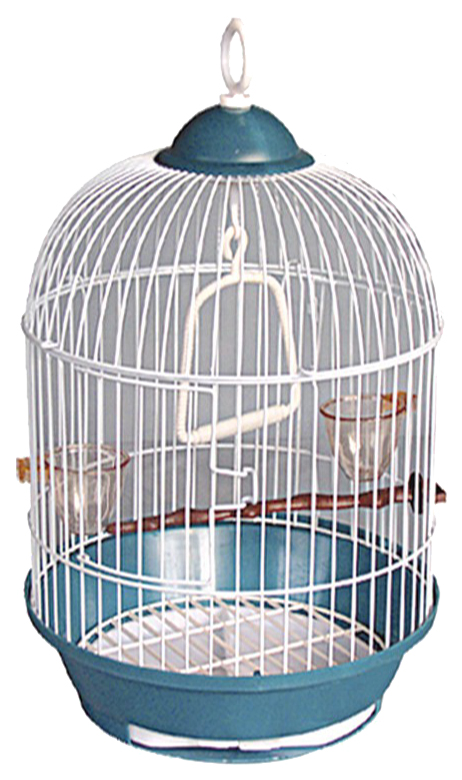 

Клетка для птиц Triol 23x23x37,5 50691014, 23A 37,5х23 см Голубая 2 кормушки