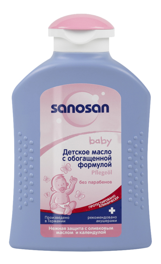 Купить Масло для тела детское Sanosan Baby с обогащенной формулой 200 мл,