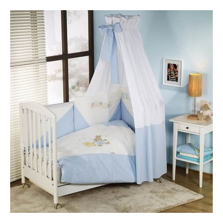 Комплект детского постельного белья NINO Balie 6BB blue комплект в кроватку nino canguro 6bb предметов