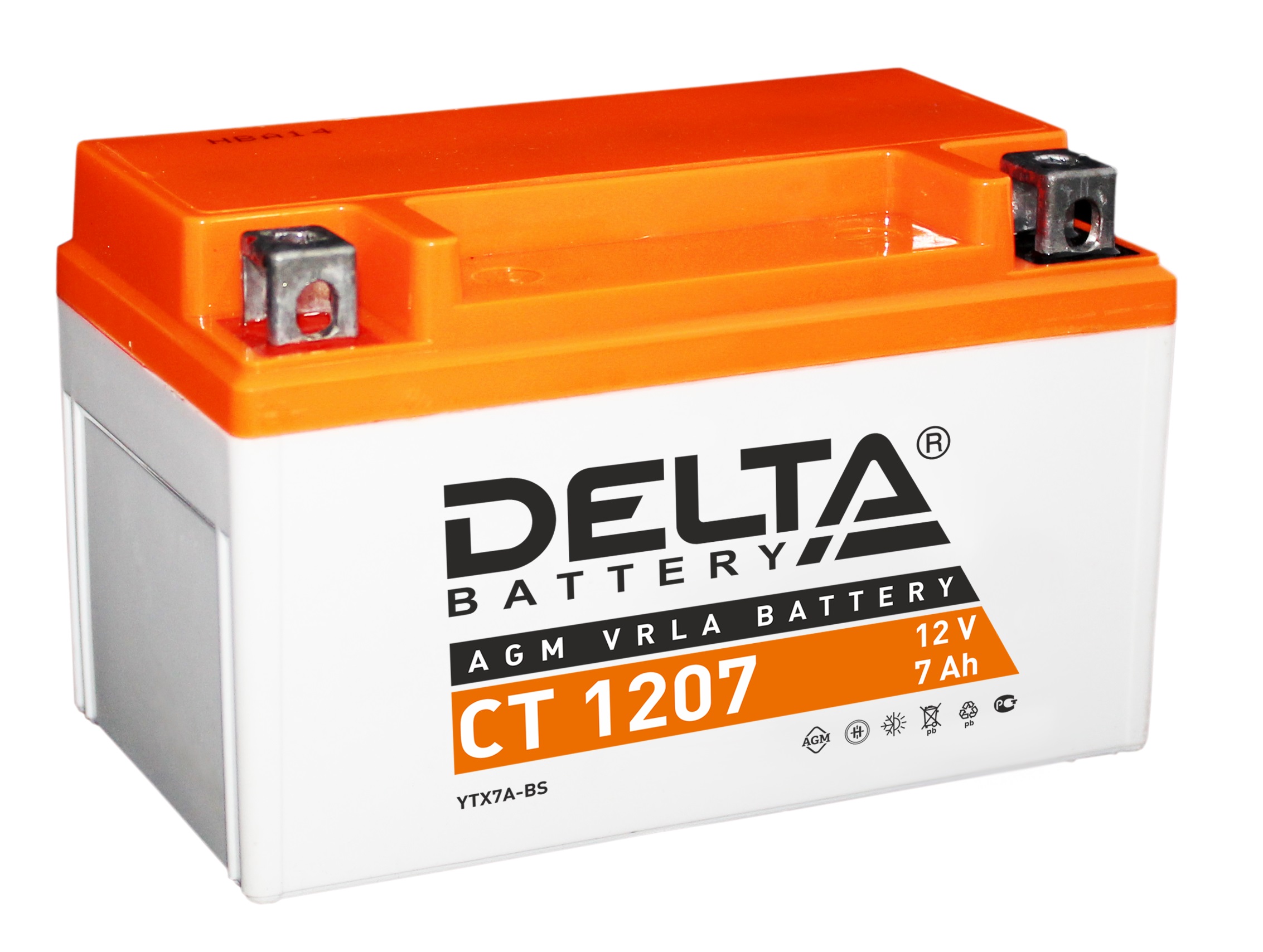 фото Аккумулятор автомобильный delta ct 1207 7 ач