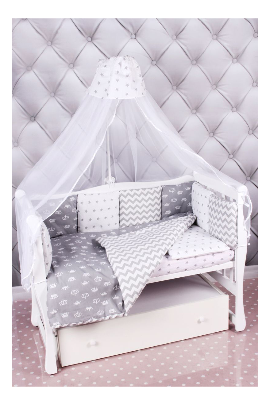 фото Комплект в кроватку комплект в кроватку royal baby 18 предметов серый amarobaby