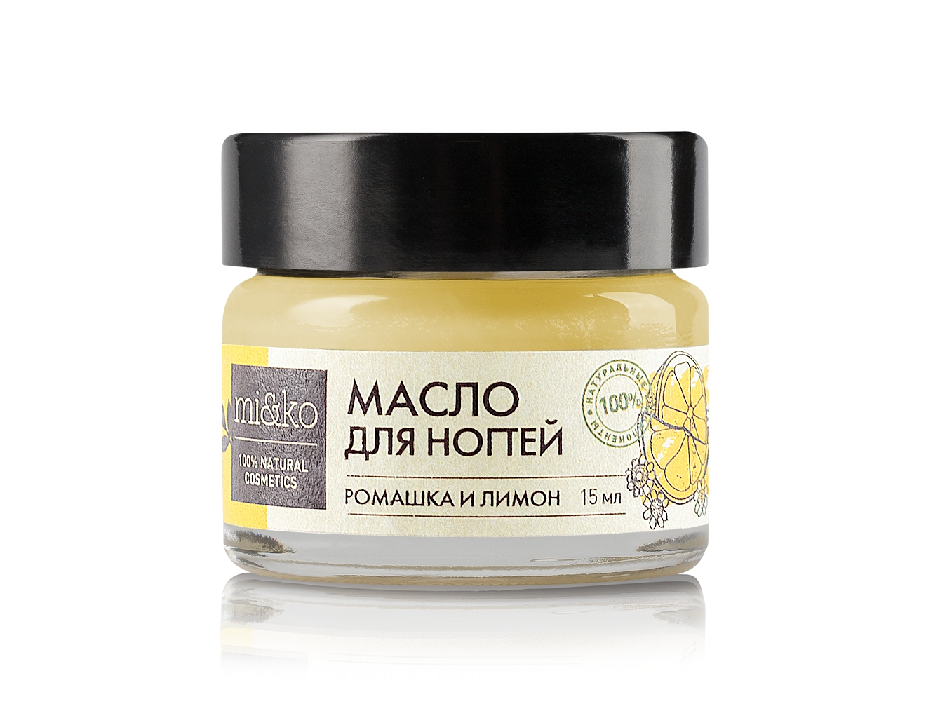 

Масло для ногтей mi&ko Ромашка и лимон укрепляющее и бактерицидное