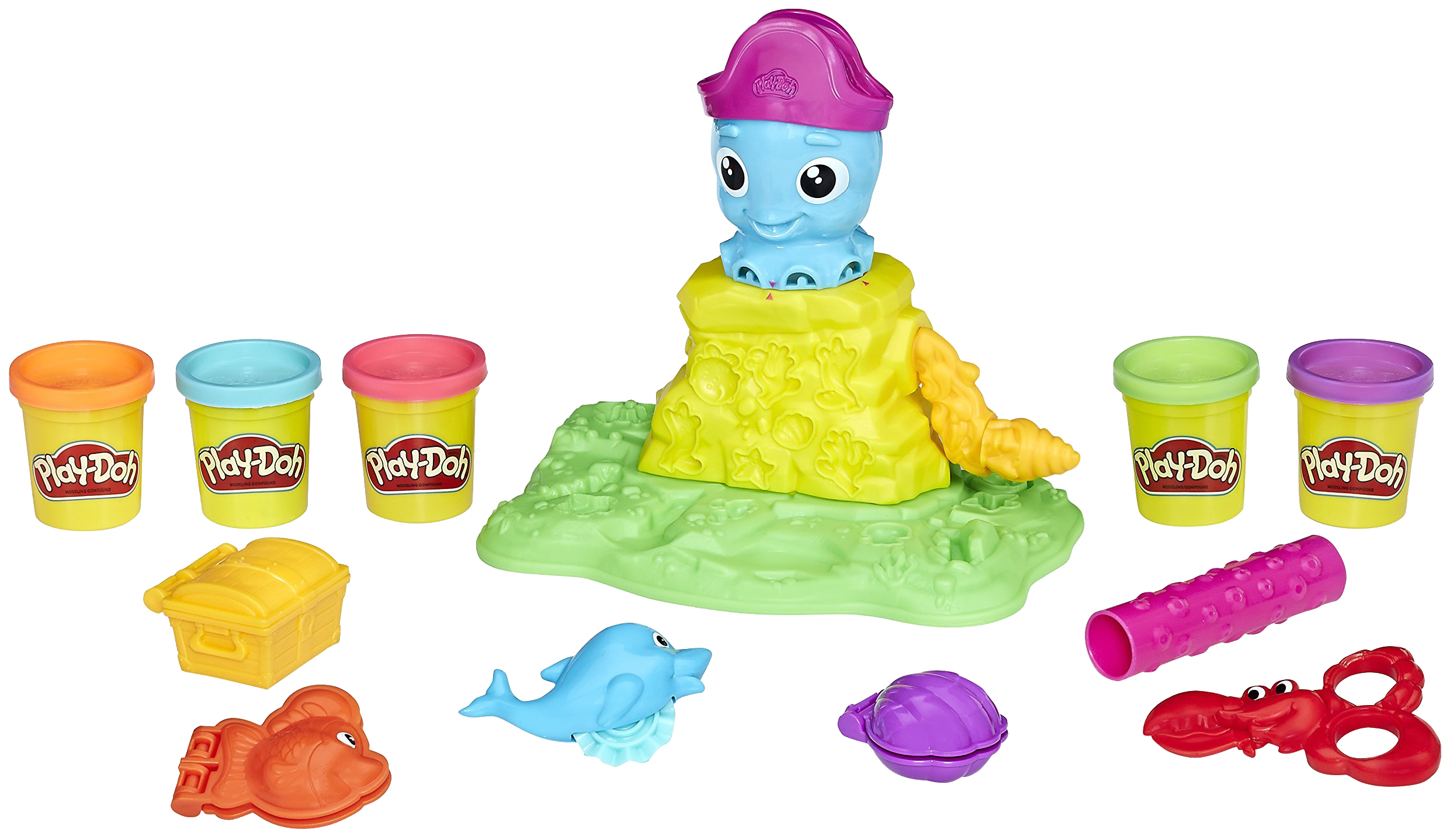 Набор для лепки игровой Play-Doh Веселый Осьминог, E0800 набор для лепки игровой play doh веселый осьминог e0800
