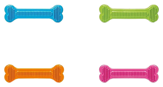фото Жевательная игрушка для собак georplast geobone 3, косточка, в ассортименте, длина 16 см