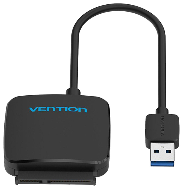 

Адаптер Vention USB A-SATA 7+15 pin, M-F 0,5м Black (CEBBD), CEBBD
