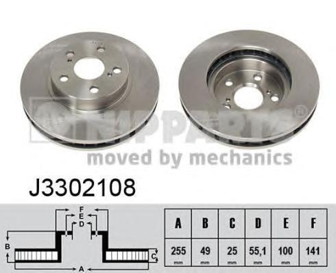 

Тормозной диск NIPPARTS J3302108