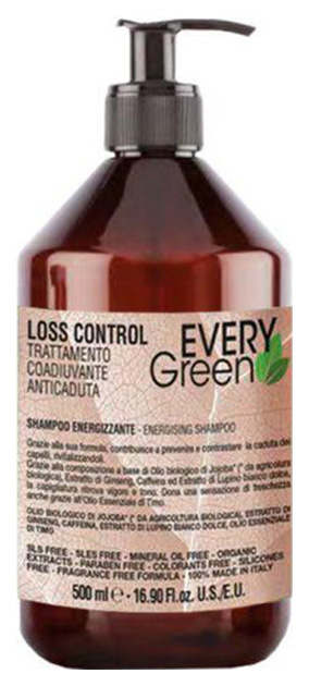 Шампунь Dikson Every Green Loss Control Energizzante 500 мл сыворотка для волос dikson every green loss control trattamento energizzante 8 х 8 мл
