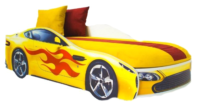 Кровать-машина с подъемным механизмом Бельмарко Бондмобиль 556 Желтый