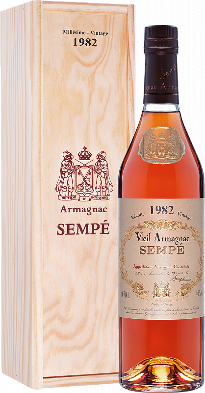 

Арманьяк Sempe Vieil, Armagnac AOC , 40 %, 700 мл, 1982г, gift box