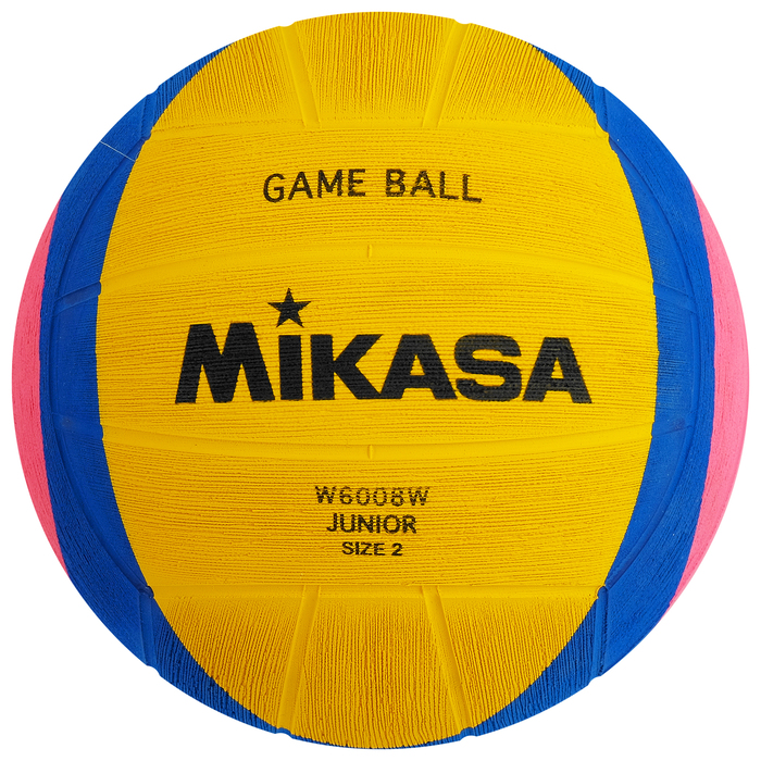 Мяч для водного поло Mikasa W6008W Junior 2, желтый/розовый/синий