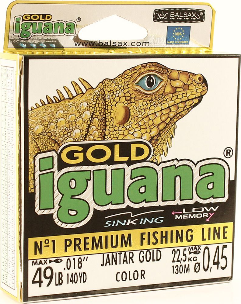 фото Леска монофильная balsax iguana gold 0,45 мм, 130 м, 22,5 кг