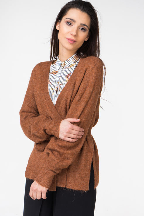 

Кардиган женский ICHI 20107471 коричневый S, 20107471