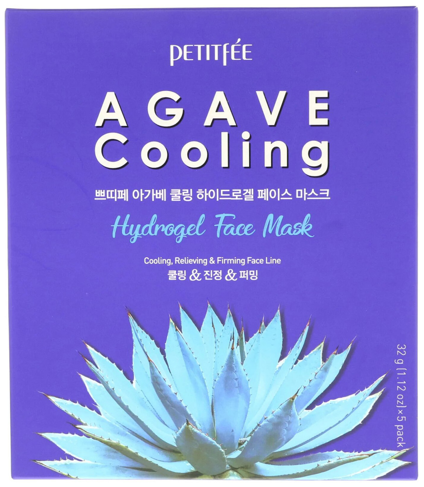 Купить Маска для лица Petitfee Agave Cooling Hydrogel Face Mask 5x32 г