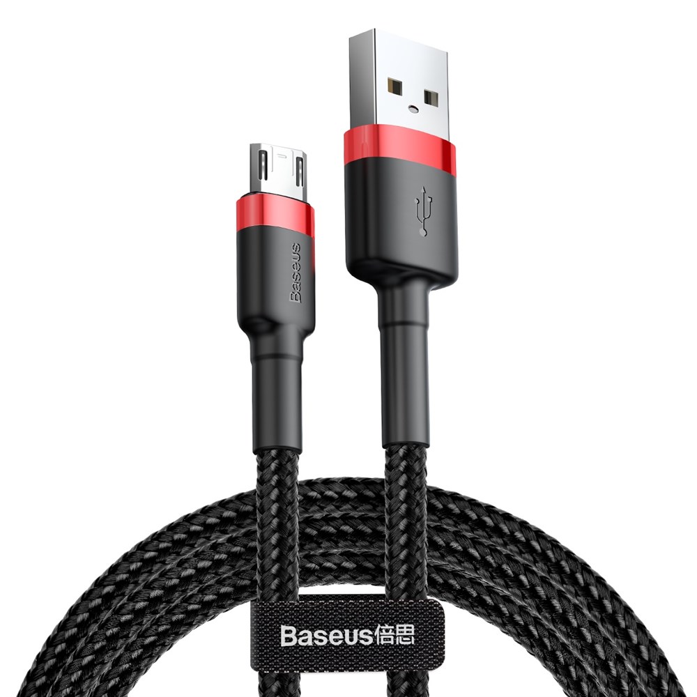 Кабель Baseus Cafule USB - Micro USB 2A 3м Black/Red (CAMKLF-H91)