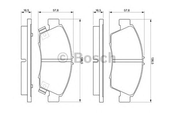 

Комплект тормозных колодок BOSCH 0986461759