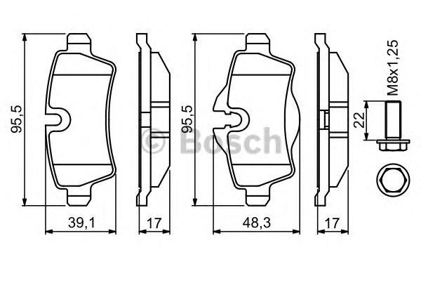 

Комплект тормозных колодок BOSCH 0986494242