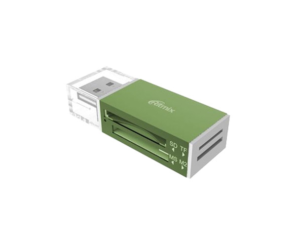 

Устройство для чтения карт памяти Ritmix CR-2042 Зеленое, CR-2042