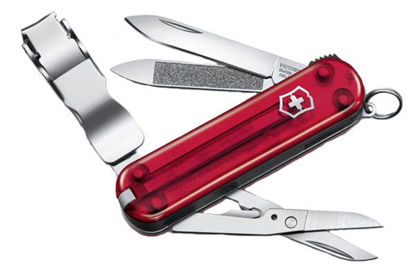 Мультитул Victorinox Classic Nail Clip, красный/прозрачный, 8 опций