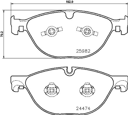 

Комплект тормозных колодок Brembo P36029