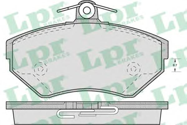 

Тормозные колодки Lpr 05P718