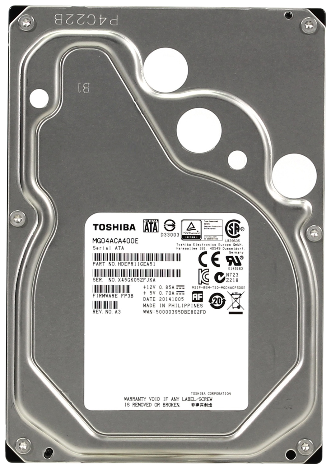 фото Жесткий диск toshiba enterprise capacity 4тб (mg04aca400e)