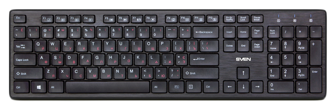 

Беспроводная клавиатура Sven KB-E5900W 2018(New) Black, KB-E5900W 2018(New)