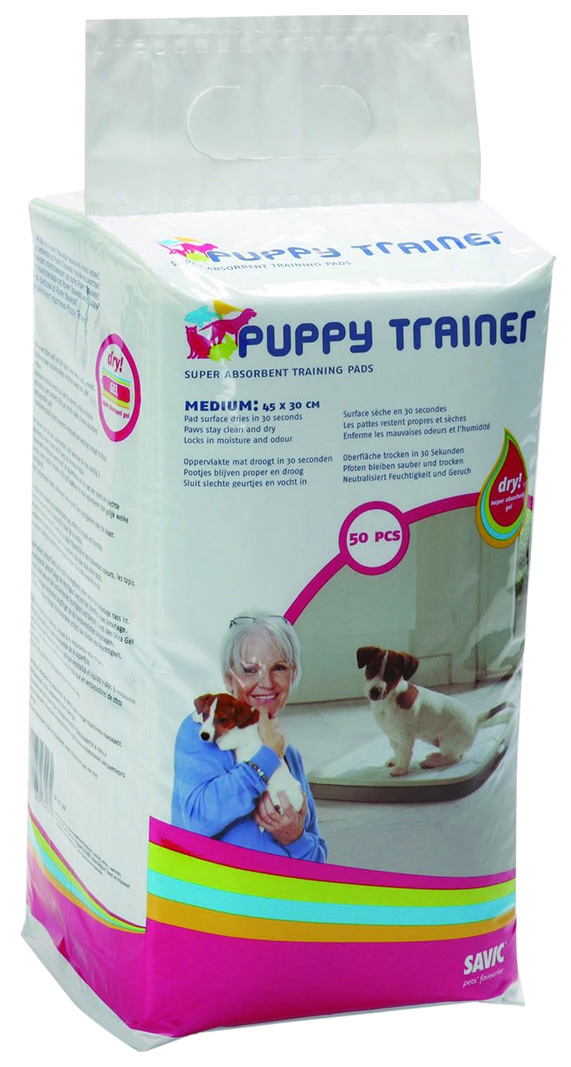 

Пеленки для собак одноразовые Savic Puppy Trainer 45 x 30 см, 50 шт, Белый, Puppy Trainer