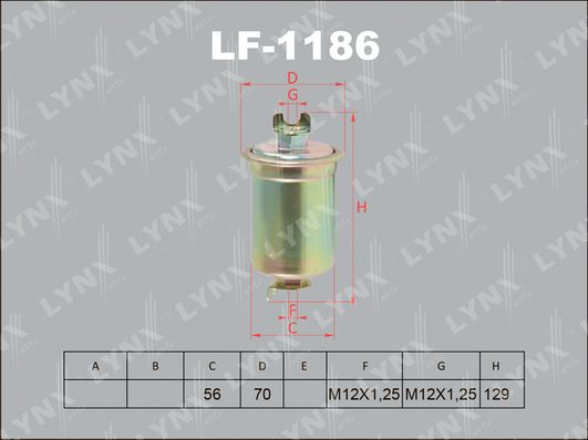 фото Фильтр топливный lynxauto lf-1186