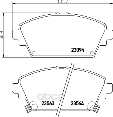 

Комплект тормозных колодок Hella 8DB355017171