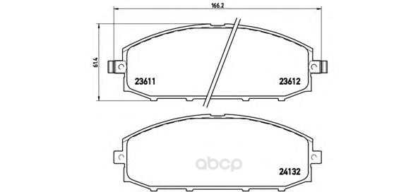 

Тормозные колодки brembo дисковые P56041