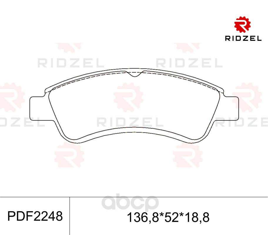 

Комплект тормозных колодок RIDZEL PDF2248