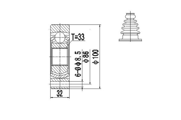 

Шрус DYNAMATRIX DCV661003