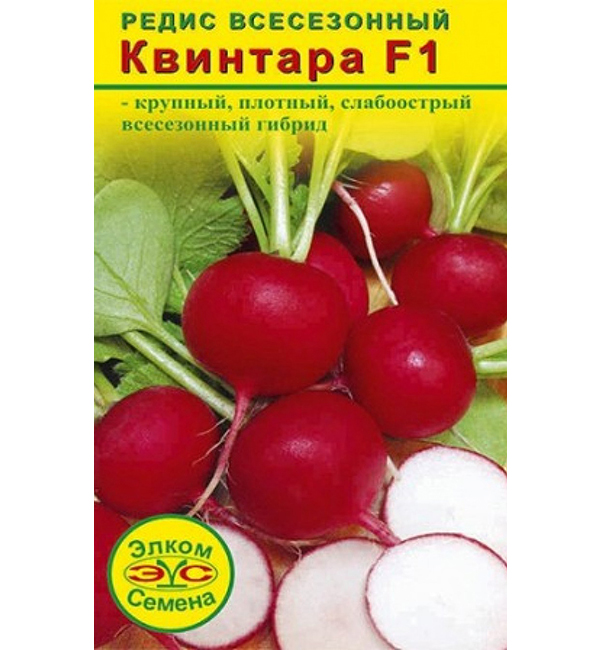 

Семена Редис всесезонный Квинтара F1, 1 г, Элком Семена, 207336