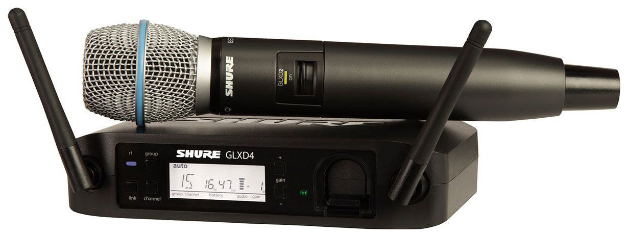 

Цифровая вокальная радиосистема Shure GLXD24RE/B87A с капсюлем микрофона Beta 87, GLXD24RE/B87A