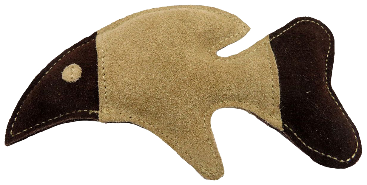 фото Жевательная игрушка для собак ankur рыбка из буйволиной кожи, длина 18 см
