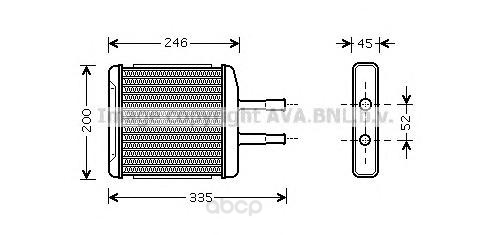 фото Радиатор охлаждения двигателя ava dw6059