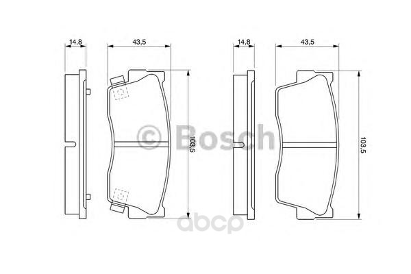 

Колодки дисковые передние BOSCH 0986461750