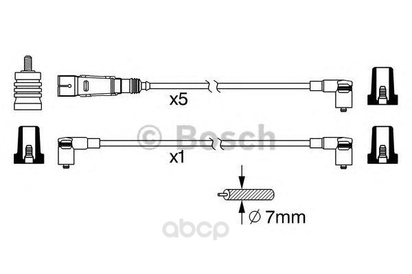 

Провода высоковольтные комплект BOSCH 0986356371