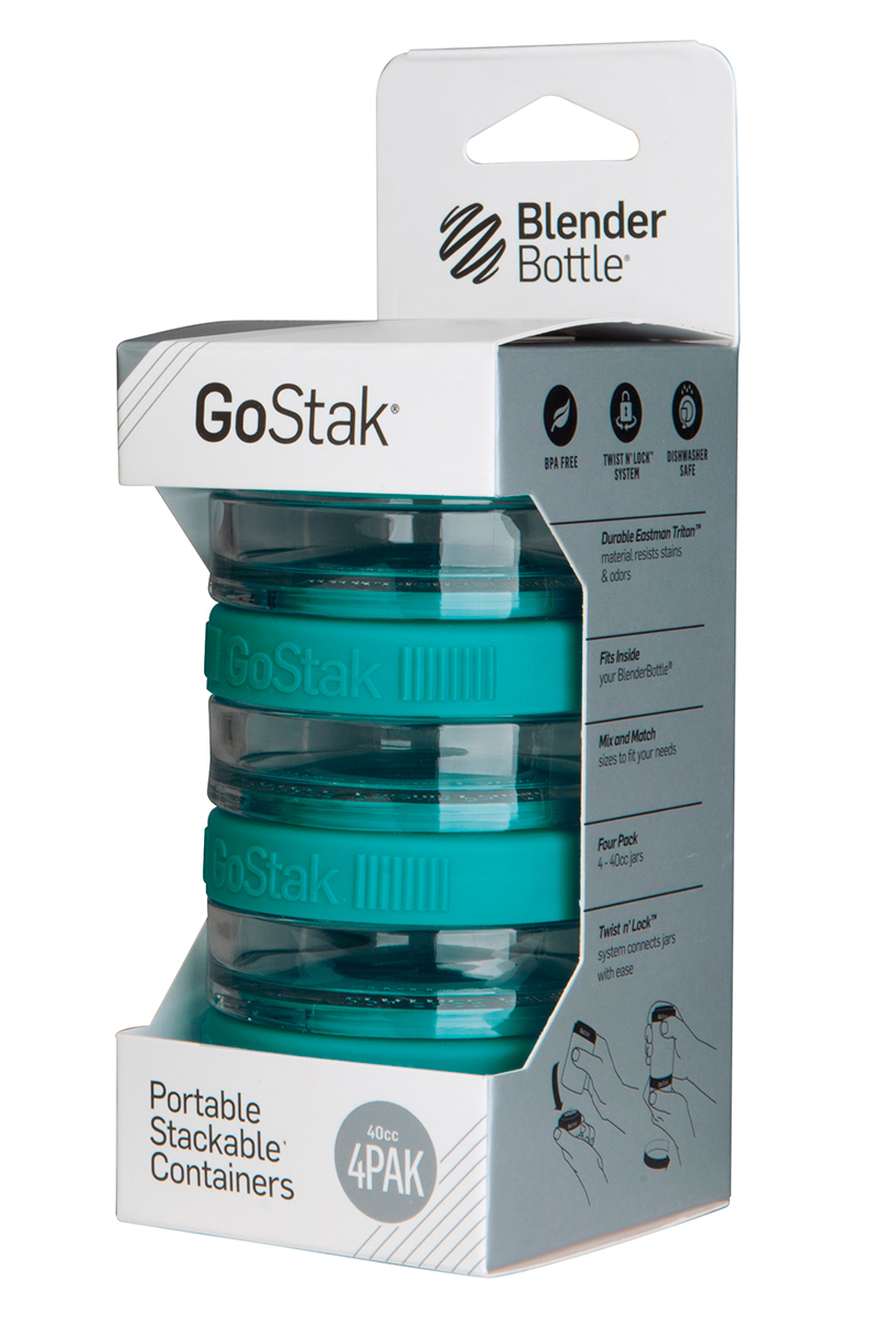 

Контейнеры BlenderBottle GoStak 4 контейнера x 40 мл Teal морской голубой