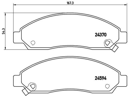 

Комплект тормозных дисковых колодок brembo P 34 005