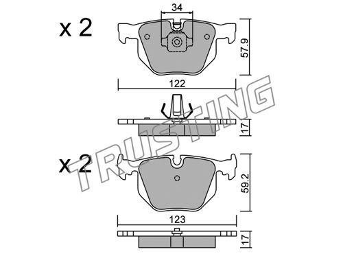 фото Комплект тормозных дисковых колодок trusting 577.0