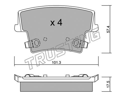 

Тормозные колодки TRUSTING дисковые 7340