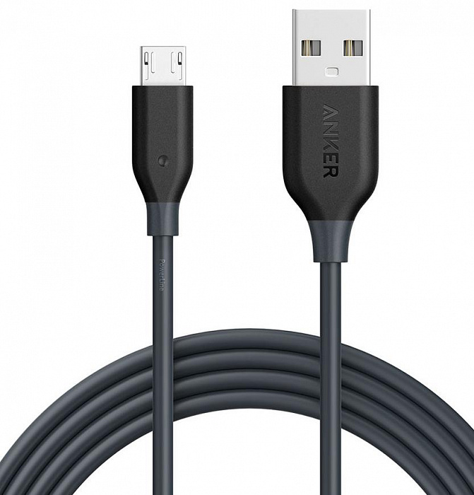 фото Кабель anker powerline v3 microusb 1,8м grey (a8133h11)