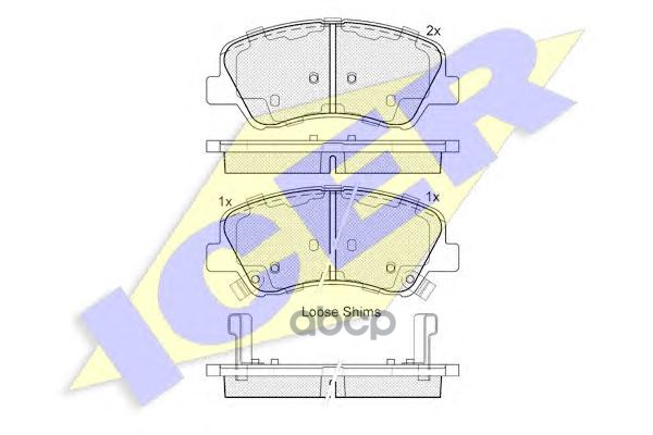 фото Комплект тормозных колодок icer 182035
