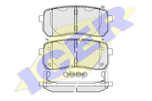 

Комплект тормозных колодок ICER 181839